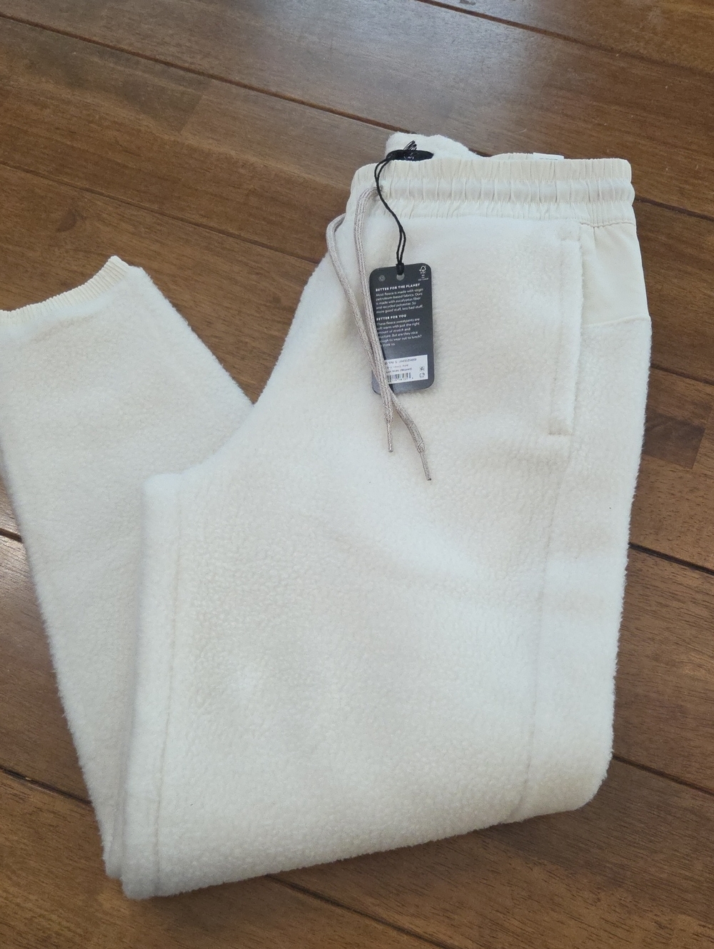 allbirds Unisex Cream Fleece Joggers